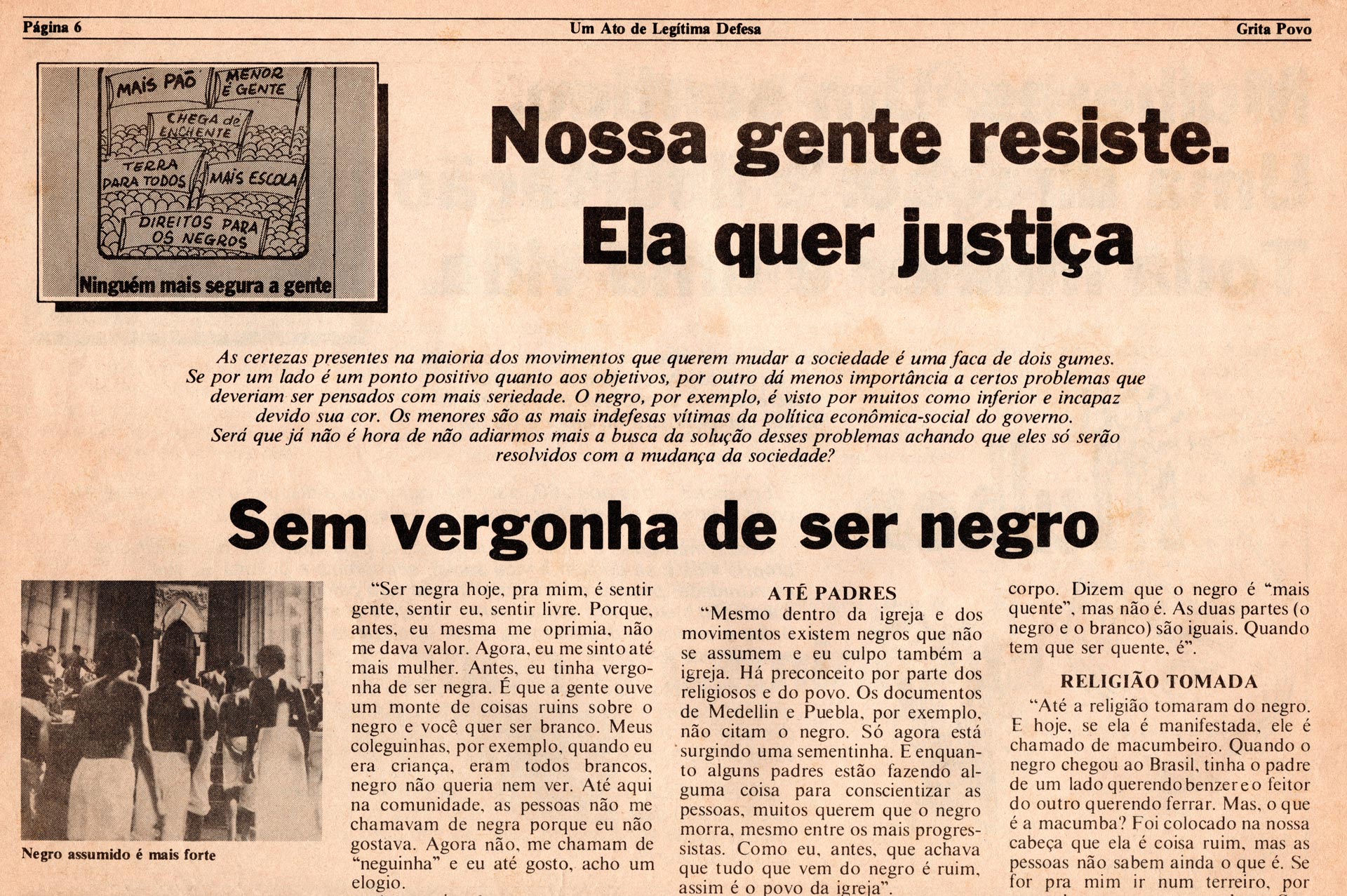 Grita Povo - Sem vergonha de ser negro - 1984