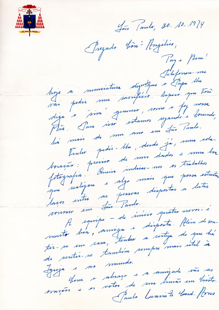 Carta de Dom Paulo - 1974